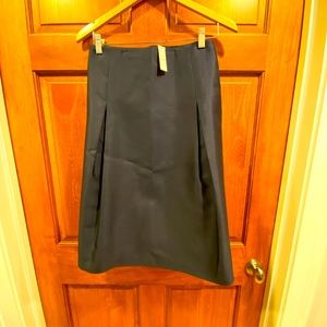 Talbots navy blue satin skirt